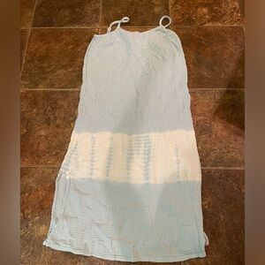 Blue and white dress